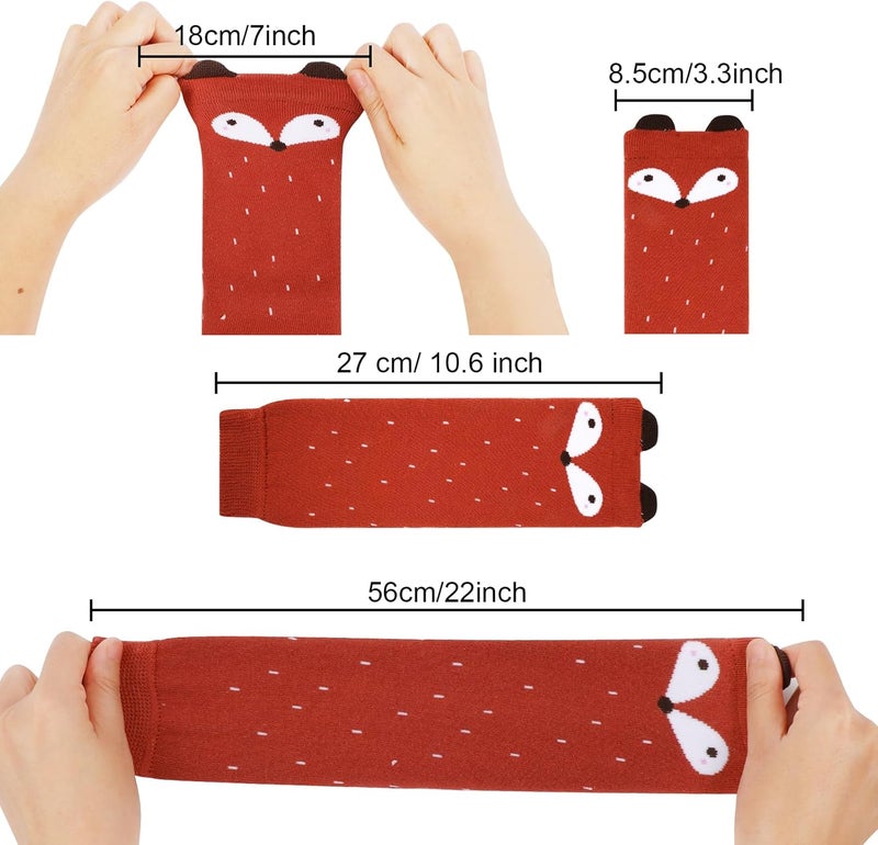 XEPST Toddler Baby Leg Warmers, Pack of 4 Long Legwarmers Cute Animal Pattern Knee Socks Baby Knee Protector Leg Sleeves Leggings for Baby Kids Toddlers Boys Girls 0-5 Years, One Size - Image 2
